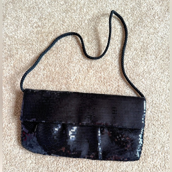 Style And Co Black Sequin Shoulder/Clutch Bag - Picture 1 of 3